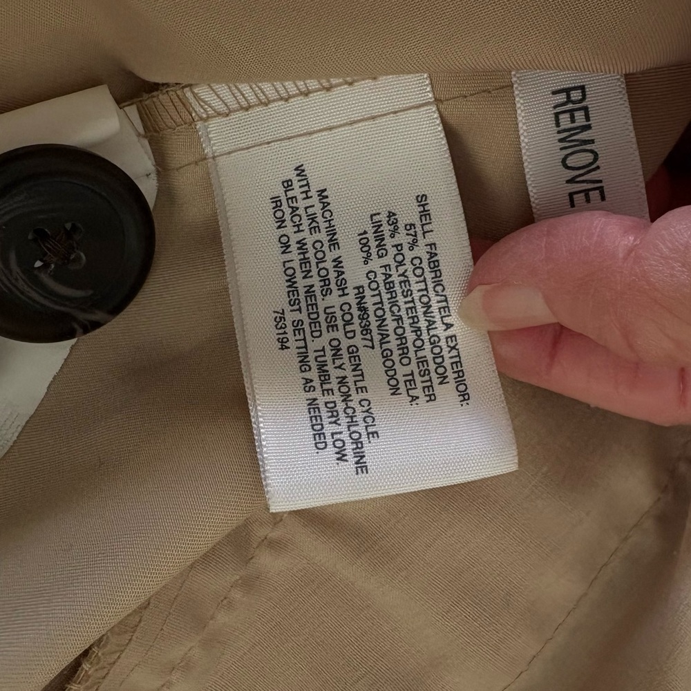 St John’s Bay Women’s Tan Medium Double Breasted All Weather Jacket With Belt - Picture 7 of 9